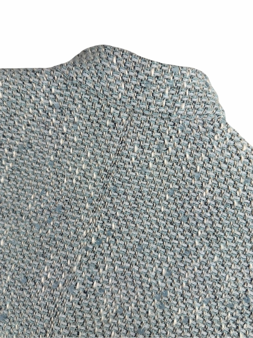 Vintage Armani Collezioni Women’s Tweed Sequin Baby Blue Wool Blazer/Jacket 6 - Picture 10 of 10